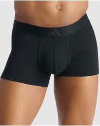 adidas Sportswear - 2 Pack Active Flex Cotton 3 Stripes Low Rise Trunk Underwear