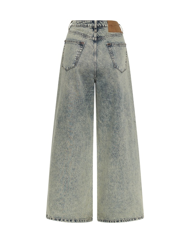 ONE TEASPOON - Blue Dust Love Machines Super Wide Leg Jeans