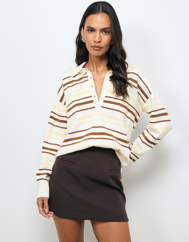 AERE - Elan Organic Cotton Stripe Polo