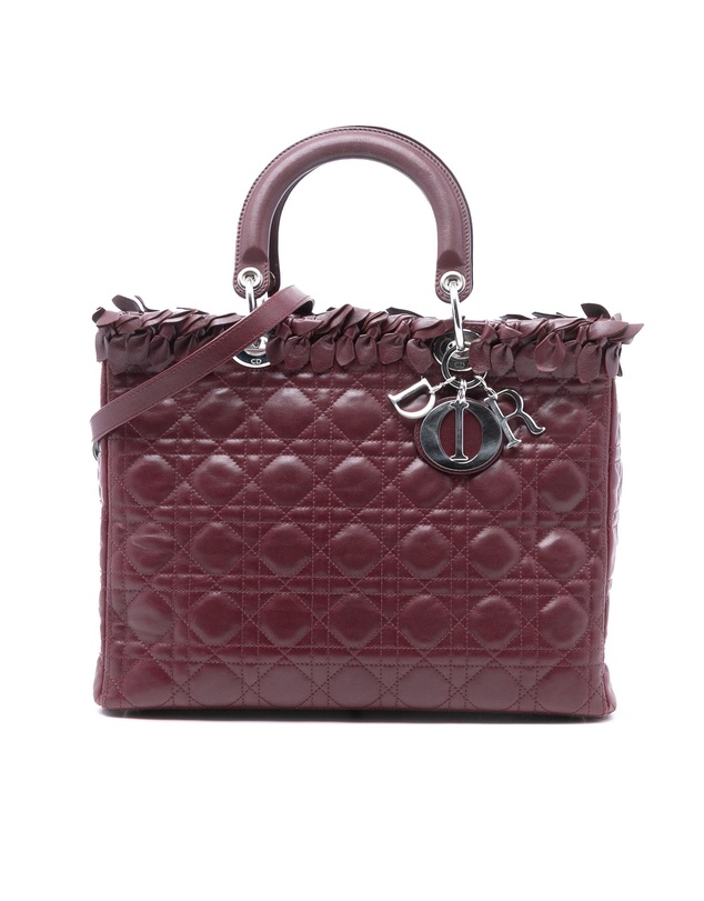 Pre-Loved by Azura Reborn - Pre-Loved Large Lambskin Cannage Bow Lady Dior