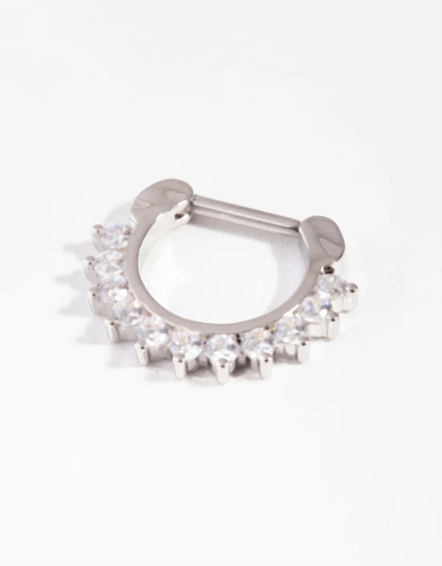 Lovisa - Surgical Steel Cubic Zirconia Septum