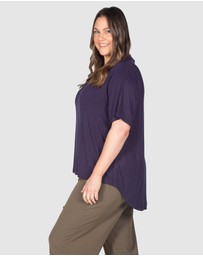 Love Your Wardrobe - Kelly Dipped Hem T-shirt
