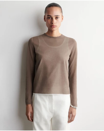 COS - Layered Knitted Long-Sleeved Top