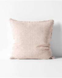 Aura Home - Vintage Linen Fringe Cushion