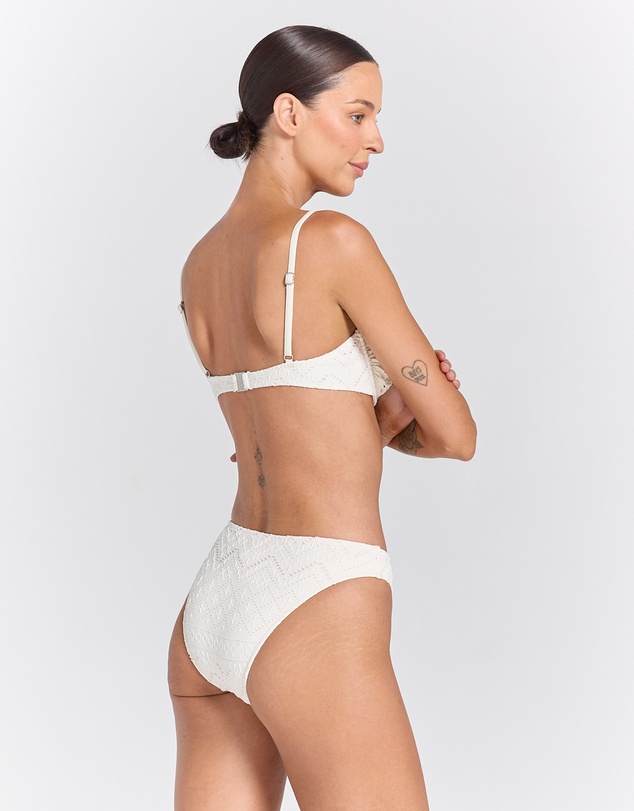 Poolside Paradiso - Sundream Tropics Bikini Bottom - Pearl