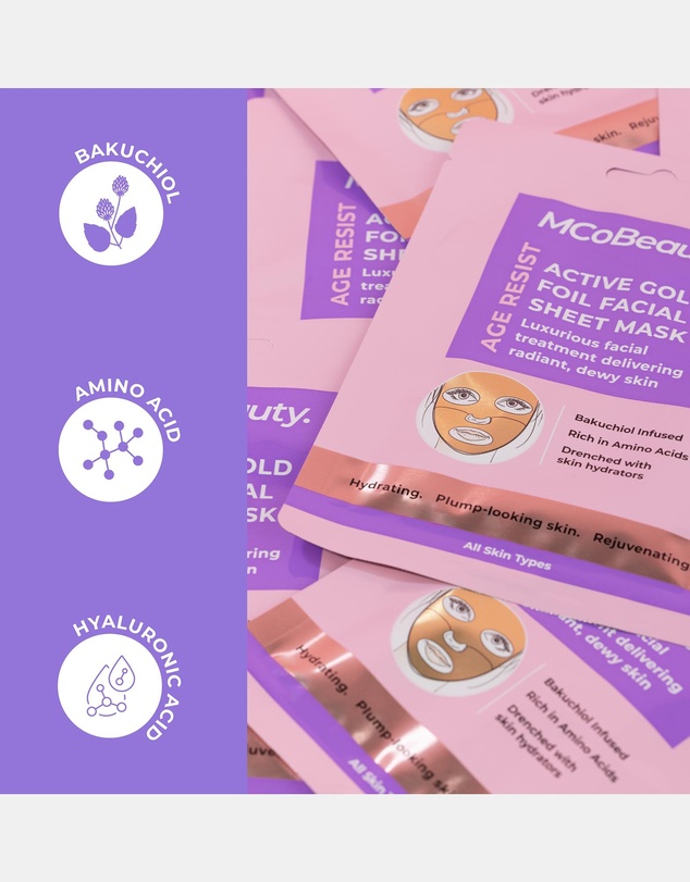 MCoBeauty - Age Resist Active Gold Foil Facial Sheet Mask