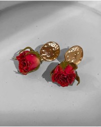 KAJA Clothing - Earring-Eternal Flower Earrings-Rose Pearl Earrings-2pc