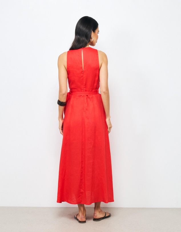 AERE - Mysa Linen Midi Dress