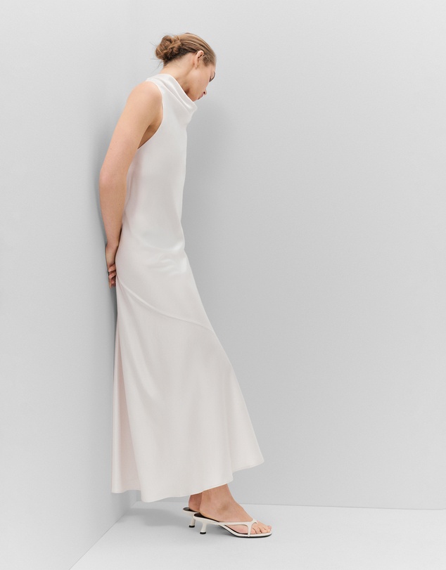UNISON - Satin Halter Maxi Dress