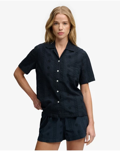 Superdry - Heritage Broderie Short Sleeve Shirt