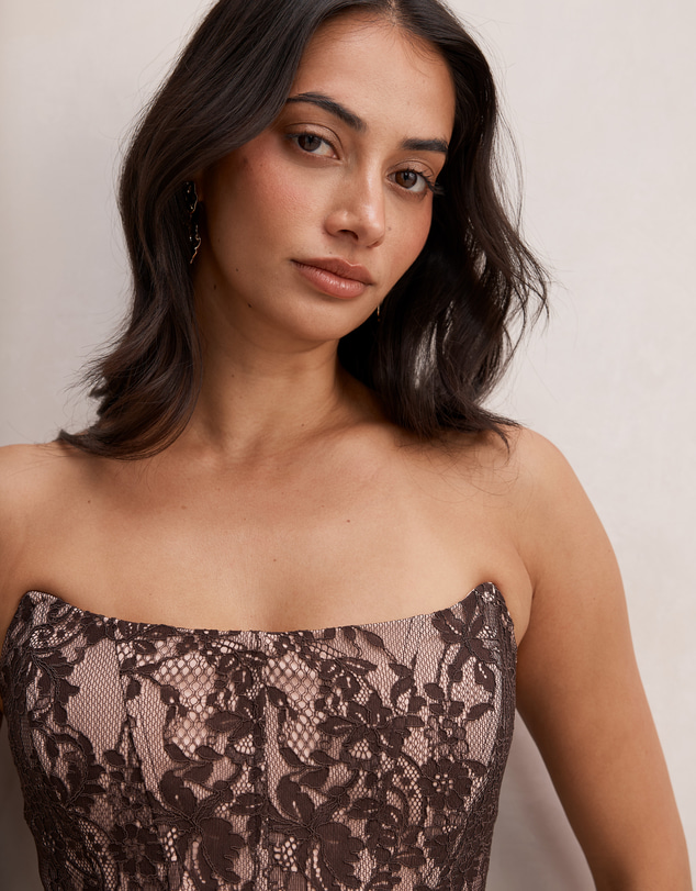 Forever New - Reese Strapless Lace Corset Mini Dress