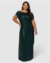 Pink Dusk by Curve Project - Platinum Nights Sequin Maxi Dress