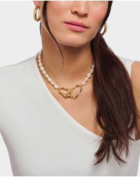 THOMAS SABO - THOMAS SABO Bold Pearl Necklace in Gold