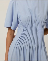 Tussah - Zoe Pintuck Detail Flutter Sleeve Midi Dress