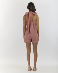 Amelius - Adele Gingham Halter Playsuit