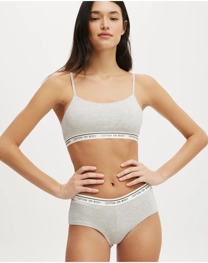 Cotton On Body - Branded Cotton Scoop Bralette