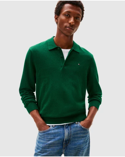 Tommy Hilfiger - Long Sleeve Regular Polo Shirt With Cashmere