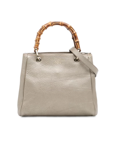 Pre-Loved by Azura Reborn - Pre-Loved Small Calfskin Bamboo Shopper Satchel