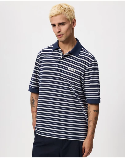 Manors - Goat Pique Polo Stripe