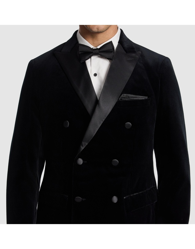 yd. - Benedict Double Breasted Velvet Blazer