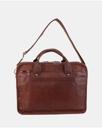 Pierre Cardin - Pierre Cardin Rustic Leather Computer Bag