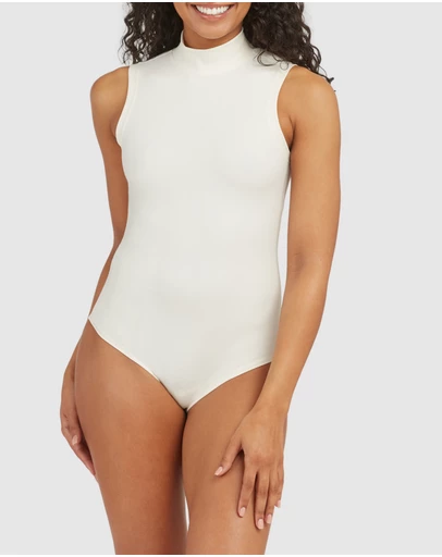 Spanx - Suit Yourself-Ribbed Mock Neck Bodysuit