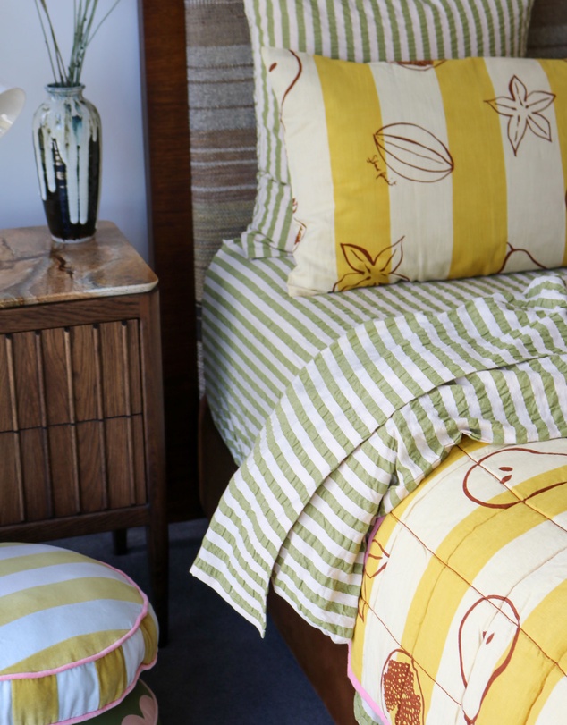 Mosey Me - Seersucker Stripe Fitted Sheet