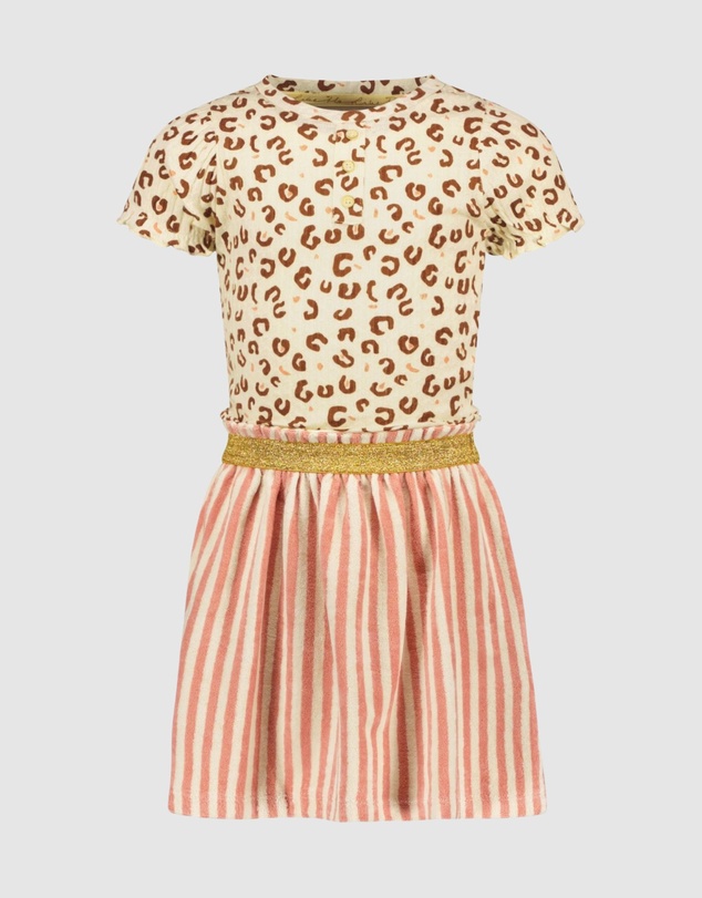 Like FLO - Fancy Leopard Combi Dress with Terry Skirt - Kids-Teens
