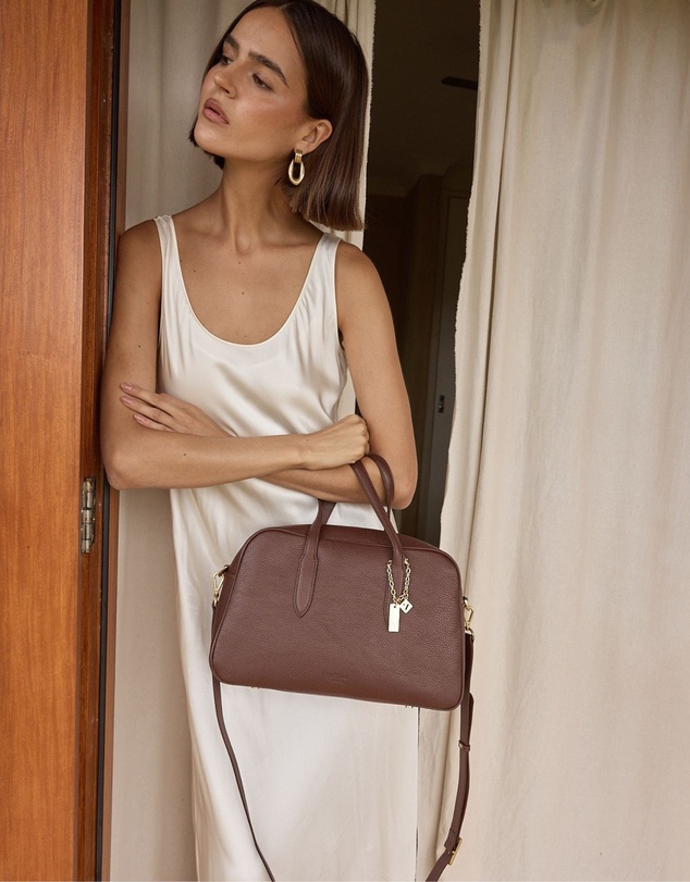 VESTIRSI - Vera Mahogany Medium Bowler Bag