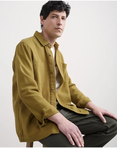 Seasalt - Seasalt Cornwall Yellow Rigging Plain Overshirt