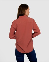 The Fable - Terra Cotta Silk Shirt