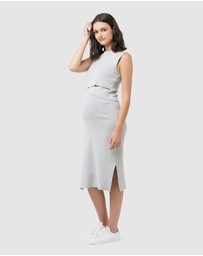 Ripe Maternity - Layered Knit Nursing Dress