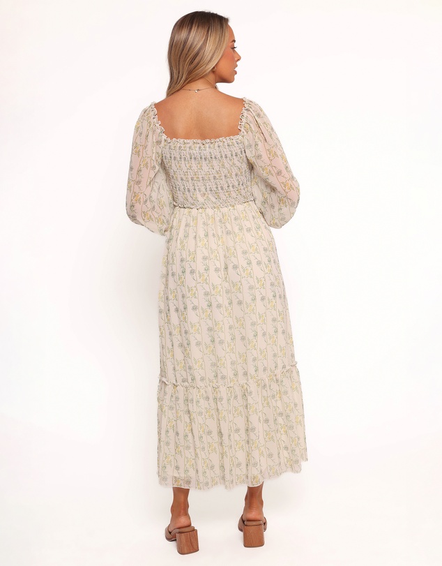 Petal & Pup - Keziah Long Sleeve Maxi Dress - Yellow Floral