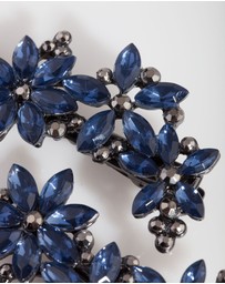 Lovisa - Gunmetal Mixed Crystal Floral Hair Clip