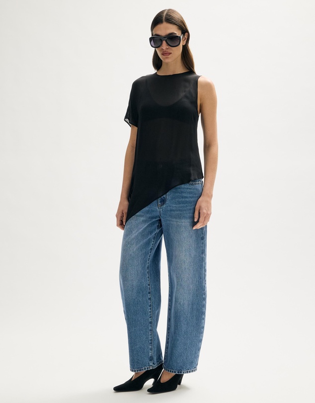 Minima Esenciales - Nila Draped Asymmetrical Top