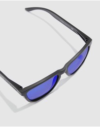 Hawkers Co - Polarized Dark Black Blue One Raw Sunglasses for Men and Women UV400