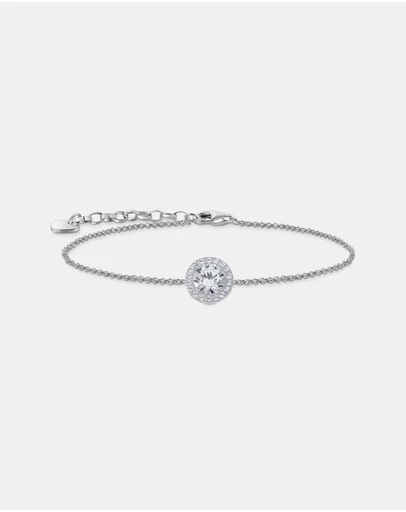 THOMAS SABO - Bracelet with halo pendant and white zirconia
