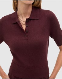 Seed Heritage - Australian Merino Knit Polo Top