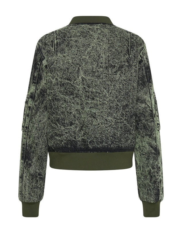 ONE TEASPOON - Black Khaki Denim Bomber Jacket