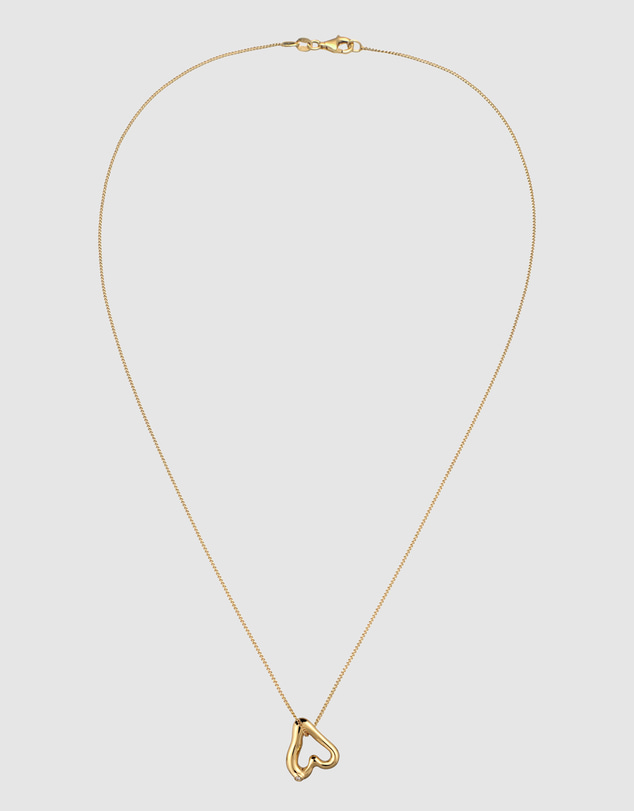 Elli Jewelry - Liquid Heart Topaz Necklace in Gold-Plated 925 Silver