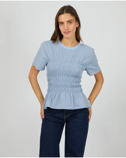 All About Eve - Lipa Stripe Tee Blue