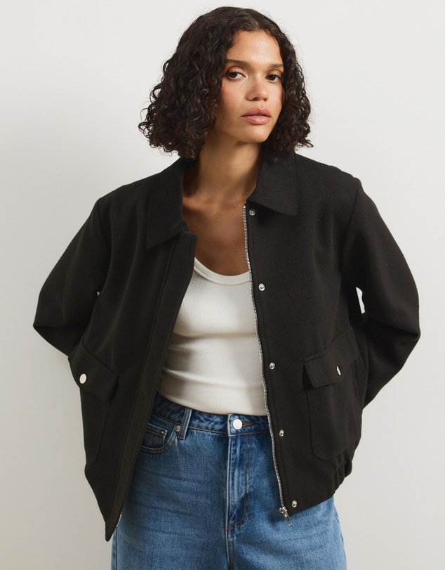 Atmos&Here - Juliet Herringbone Bomber Jacket