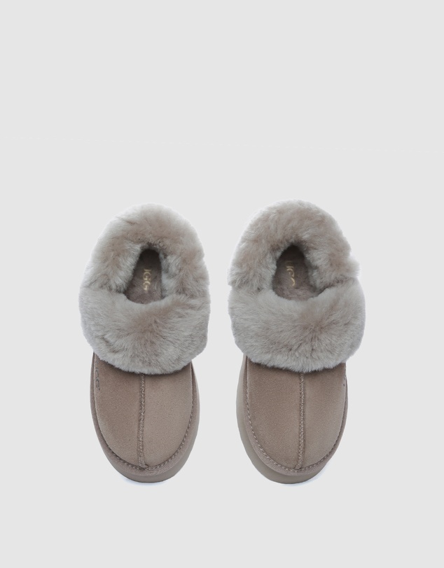 EVERAU - Australian Shepherd Ugg Musa Platform Cow Suede Upper House Shoes