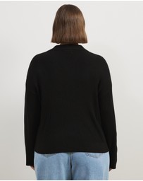 Atmos&Here Curvy - Eden Rib Collar Knit