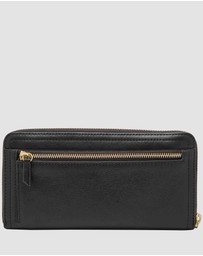 Fossil - Logan Black Zip Clutch