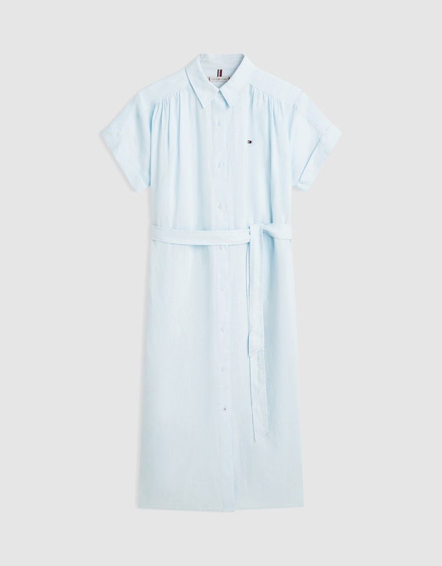 Tommy Hilfiger - Belted Linen Shirt Dress
