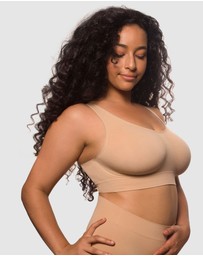 B Free Intimate Apparel - Double Lined Wire Free High Back Crop Bra (C-D-DD-E-F) Cup