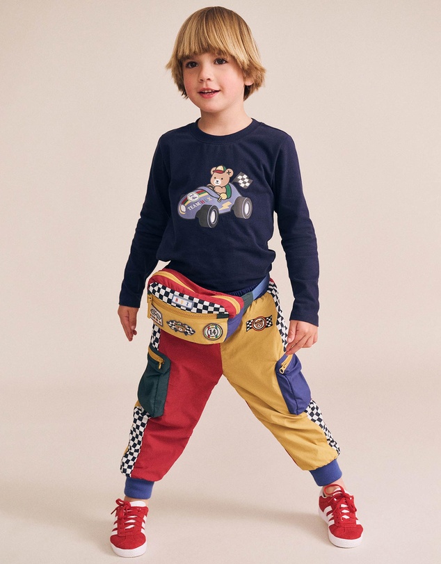 Huxbaby - Retro Motosport Trackpants - Babies-Kids