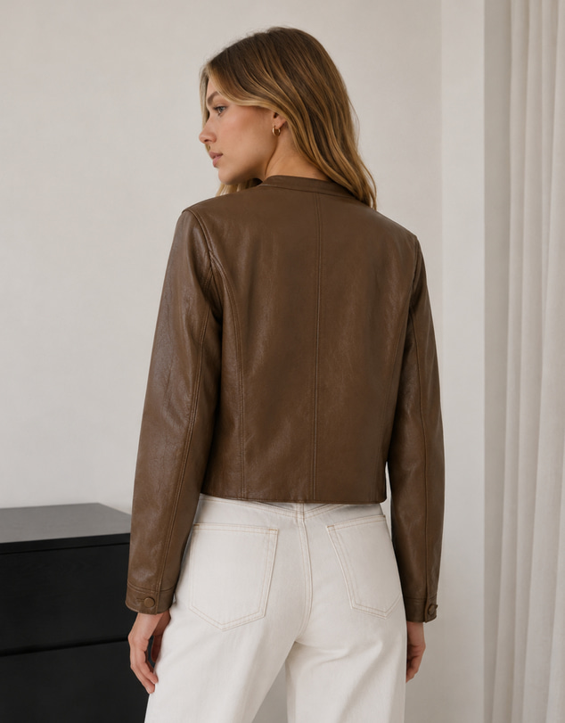 KAJA Clothing - Sage Leather Jacket