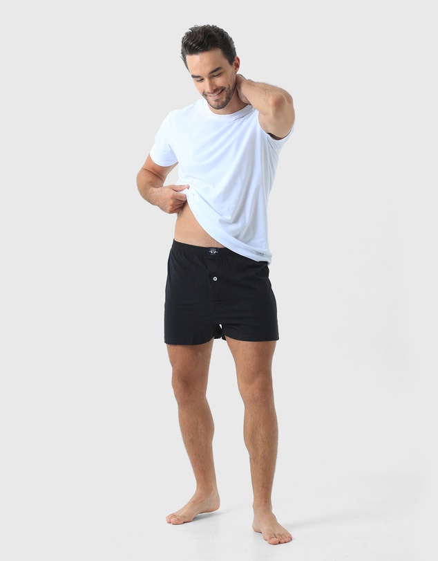 Coast Clothing - 2 Pack Knit Boxers - Black